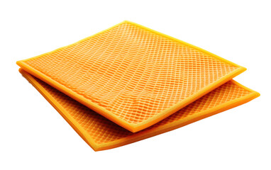 Yellow Color Set of Non Stick Silicone Banking Mats on White or PNG Transparent Background.