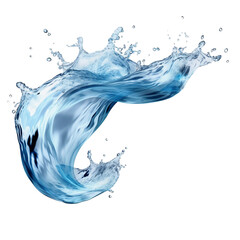 water splash isolated on transparent background