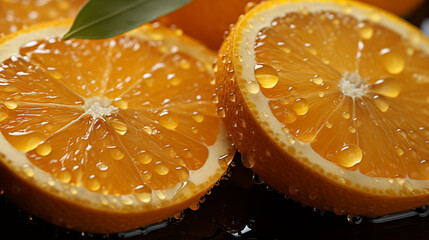 Orange fruit with green leaves on the wood. Home gardening. Mandarine oranges. Tangerine oranges....