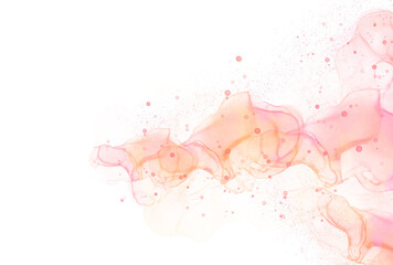 Pink Alcohol Ink Watercolor
