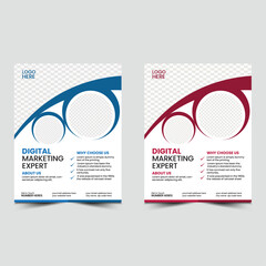 Excellent the best business expert marketing design flyer template
