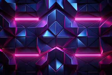 Futuristic gaming abstract background with glowing lines for wallpaper - obrazy, fototapety, plakaty