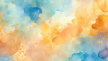 Abstract Colorful Watercolor Splashes Background