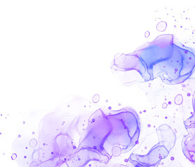 Purple Alcohol Ink Watercolor