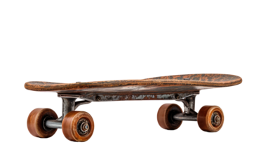 Modern Skateboard on White or PNG Transparent Background.