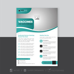 Medical flyer design template.