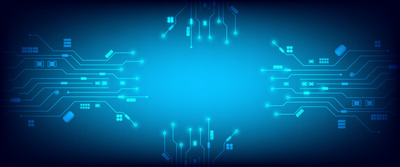 Digital technology world. vector futuristic circuit board, Electronic motherboard, Communication and engineering concept, Hi-tech digital technology concept.	
