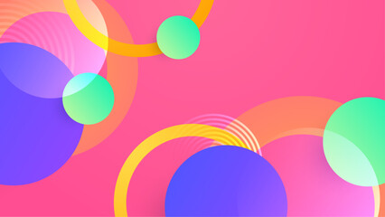 Colorful colourful minimal shape abstract background. Vector abstract graphic design banner pattern background template