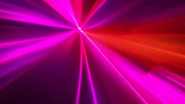 Colorful laser beams moving in loop
