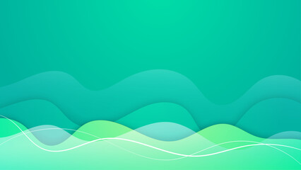 Green vector abstract shape modern background