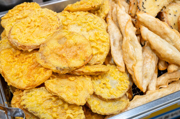 Korean street food snack. Fried food
