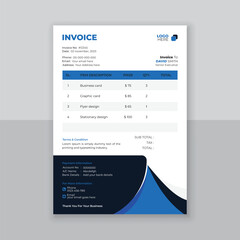 Modern and simple invoice design template.
