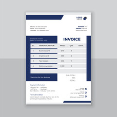 Modern and simple invoice design template.