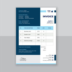 Modern and simple invoice design template.