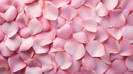 a visually pleasing picture of heart-shaped rose petals forming a beautiful pattern on a gentle pink canvas.