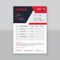 Modern and simple invoice design template.