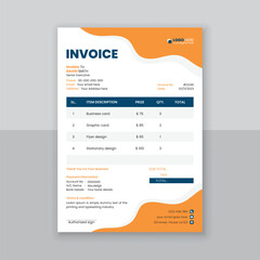 Modern and simple invoice design template.