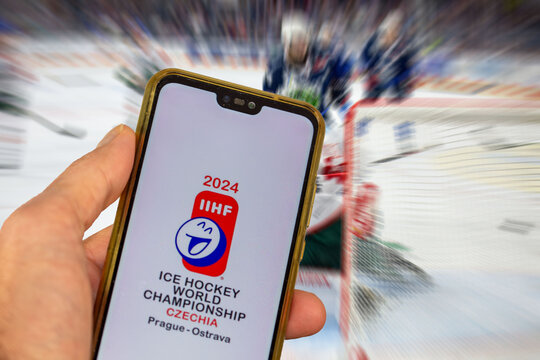Symbolbild Eishockey-Weltmeisterschaft 2024. Die WM 2024 findet im Mai in Tschechien statt