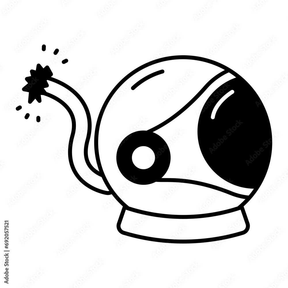 Canvas Prints get this linear icon depicting an astronaut