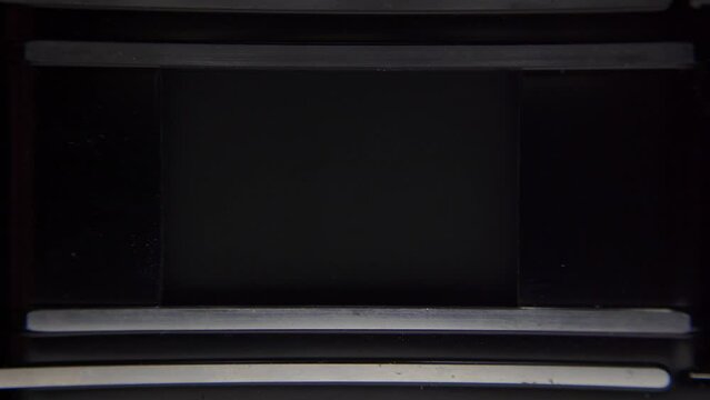 Film camera shutter curtain in close up