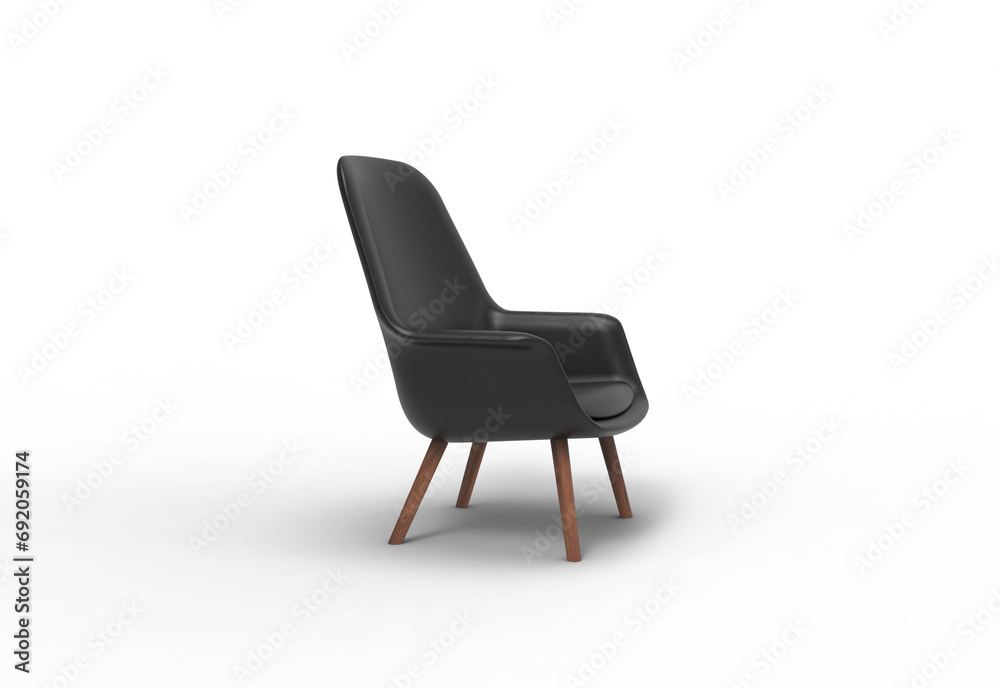 Canvas Prints lounge chair side view with shadow 3d render