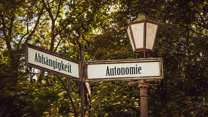 Signposts the direct way to Autonomy versus Dependency