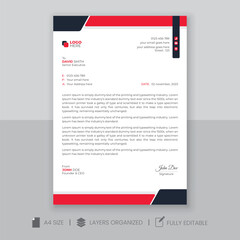 Business letterhead design.