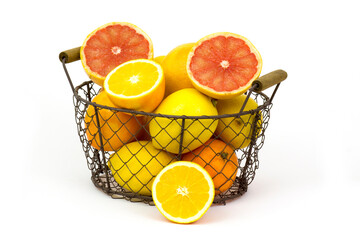 citrus fruits in a basket