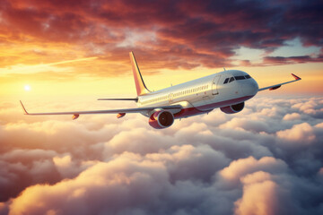 Fototapeta na wymiar clouds and sky landscape. plane travel concept