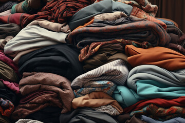 Bunch of clothes texture.  - obrazy, fototapety, plakaty