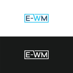 EWM logo. E W M design. White EWM letter. EWM, E W M letter logo design. Initial letter EWM linked circle uppercase monogram logo.