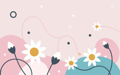 Abstract background poster floral. Good for fashion fabrics, postcards, email header, wallpaper, banner, events, covers, advertising, and more. Valentine's day, women's day, mother's day background.