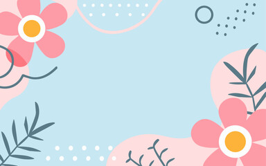 Abstract background poster floral. Good for fashion fabrics, postcards, email header, wallpaper, banner, events, covers, advertising, and more. Valentine's day, women's day, mother's day background.