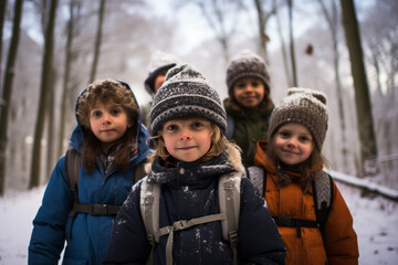 children playing outside, Generative AI