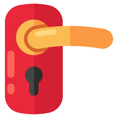 Unique design icon of door lock - obrazy, fototapety, plakaty
