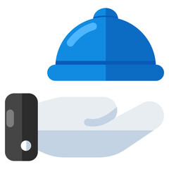 Trendy design icon of food platter, cloche vector 