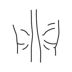 joint swelling disease symptom line icon vector. joint swelling disease symptom sign. isolated contour symbol black illustration