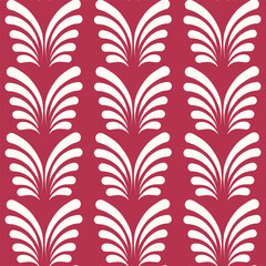 Seamless pattern drawn butterflies on burgundy background. Simple vector background for design.