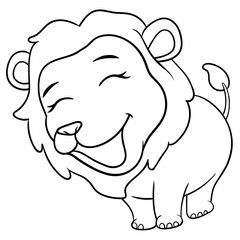 Cute animal illustration on isolated white background, cool for stickers, logos, t-shirts, coloring books, etc.