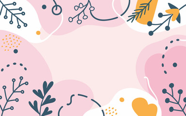 Abstract background poster floral. Good for fashion fabrics, postcards, email header, wallpaper, banner, events, covers, advertising, and more. Valentine's day, women's day, mother's day background.