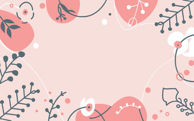 Abstract background poster floral. Good for fashion fabrics, postcards, email header, wallpaper, banner, events, covers, advertising, and more. Valentine's day, women's day, mother's day background.