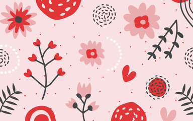 Abstract background poster floral. Good for fashion fabrics, postcards, email header, wallpaper, banner, events, covers, advertising, and more. Valentine's day, women's day, mother's day background.