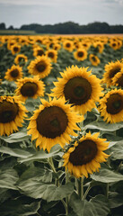 Fields of Sunshine Capturing the Radiance of Sunflower Blooms