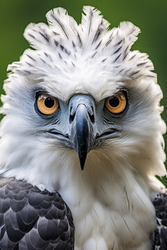 Generative AI image of an intense eagle gaze