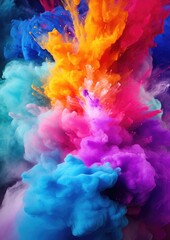 Fototapeta premium Color palette in style of explosion of colors, wallpaper color palette. Generative Ai.