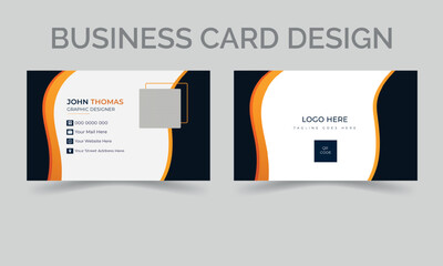 simple and modern double sided professional visiting card business card design layout template with colour variation