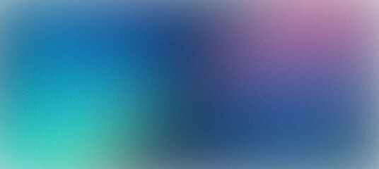 Noise abstract blue turquoise background. Color palette, colorful multi-color pattern with a soft noise effect. Holographic blurred grainy gradient banner texture