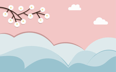 Abstract background poster floral. Good for fashion fabrics, children’s clothing, postcards, email header, wallpaper, banner, events, covers, advertising, and more.