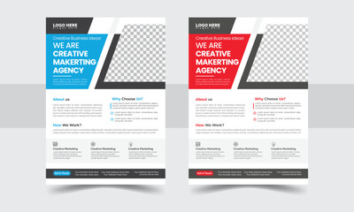 Corporate business flyer template design set for marketing, business proposal, promotion, advertise, publication, cover page. new digital marketing flyer.