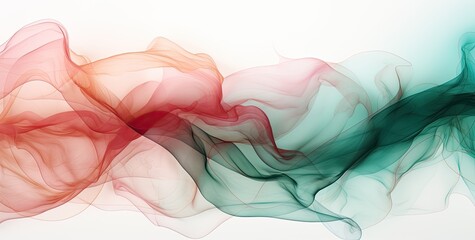 Obraz premium Abstract background ink fluid marble effect green and red color texture